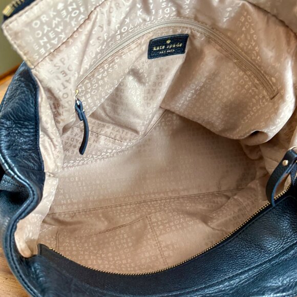 KATE SPADE Black Leather Shoulder Bag - Classic Hobo Satchel 2000s-2010s - Picture 14 of 14